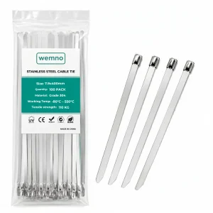 WEMNO Stainless Steel Cable Ties SS304