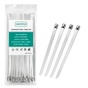 WEMNO Stainless Steel Cable Ties SS316 Marine Grade